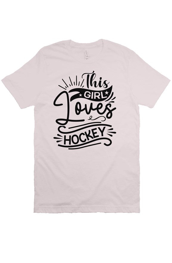 This Girl Loves Hockey T-Shirt - [hockey_league_threads] [ice_hockey]
